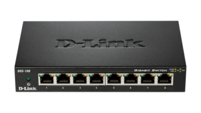 DGS108B1Image-LFront-510x287-1.png Commutateur (switch) de bureau Gigabit 8 ports dans un boîtier en métal