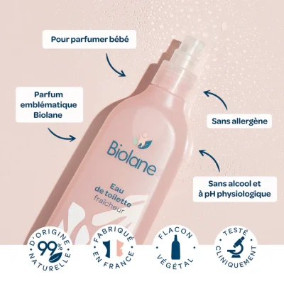 betf200_ambiance_biolane_biolane2_eaudetoilette.webp Biolane Eau de toilette fraîcheur sans alcool 200ml
