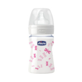 BIBERON SILICONE – 150 ml – ROSE CHICCO