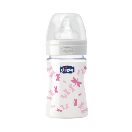 BIBERON SILICONE – 150 ml – ROSE CHICCO