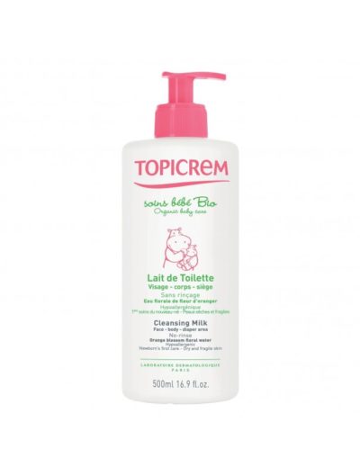 topicrem-lait-de-toilette-bebe-bio-500ml.jpg TOPICREM - Lait De Toilette BEBE BIO 500ml