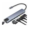 USB C To HDTV Ports: 1- HDTV: 4K*2K(3840X2160), Compatible with 1080p 720p etc. 2- USB*2 3- USB C port 1: PD, 20V@5A, Support MAX 100W power Adapter(input). 4- USB C Port 2 5- USB C male: compatible with thunderpolt3 6- RJ45: Adaptive 10/100/1000 Mbps Ethernet 7- SD/TF Card Reader Supported Systems: Windows / Mac OS/ Android USB C To HDTV Ports: 1- HDTV: 4K*2K(3840X2160), Compatible with 1080p 720p etc. 2- USB*2 3- USB C port 1: PD, 20V@5A, Support MAX 100W power Adapter(input). 4- USB C Port 2 5- USB C male: compatible with thunderpolt3 6- RJ45: Adaptive 10/100/1000 Mbps Ethernet 7- SD/TF Card Reader Supported Systems: Windows / Mac OS/ Android